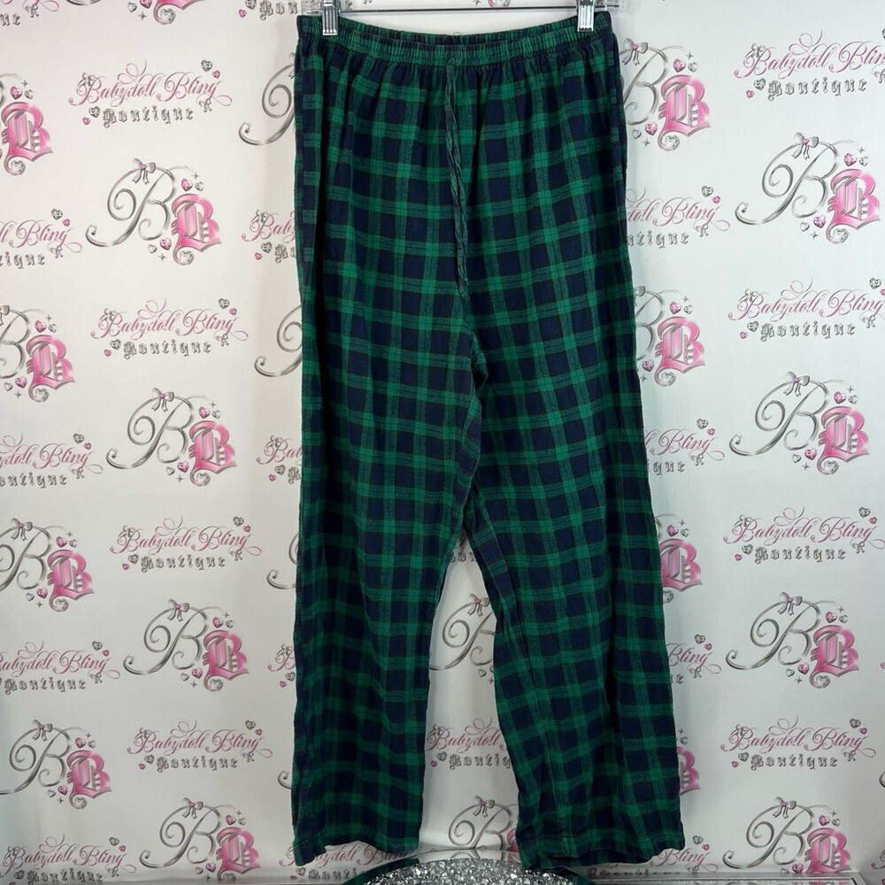 Secret Treasures pants striped picnic Green and Blue Plaid Pajama Pants